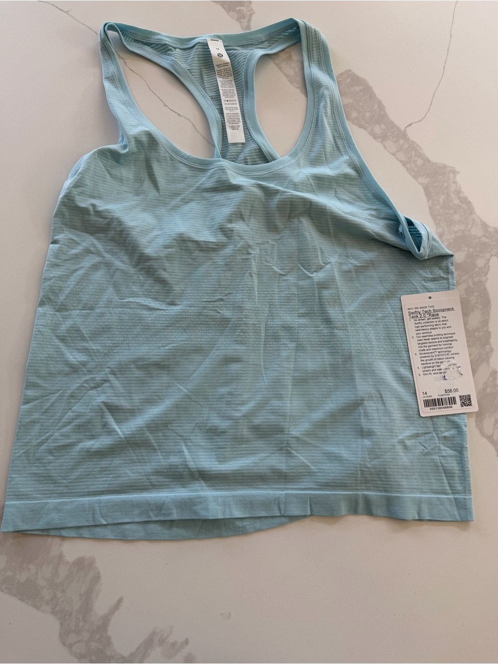 Lululemon Swiftly Tech Racerback Tank 2.0 in Icing Blue